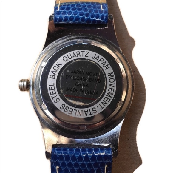 Blue Vincelli Watch with Faux Snake Skin Band - Picture 4 of 7